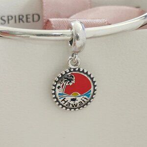 Pandora Hawaii Beach Travel Exclusive Dangle Charm S925 Silver Bracelet Pendant